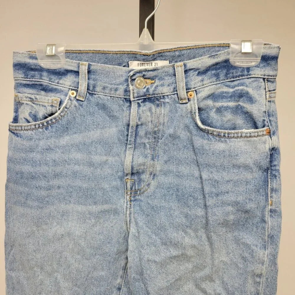 FOREVER 21 High Rise Distressed Jeans - Picture 2 of 4